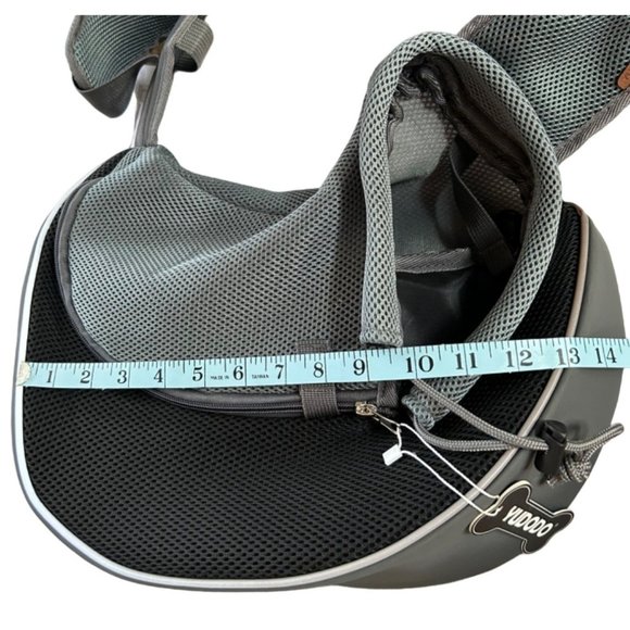Yudodo Gray Pet Carrier Shoulder Bag Mesh Breathable Size Small - Picture 8 of 12